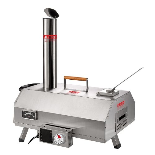 Stainless Steel Pizza Oven Outdoor 12" Automatic Rotatable Pizza Ovens,Portable Wood Fired Pizza Oven Pizza Maker with Timer, Built-in Thermomete Stainless Steel Pizza Oven Outdoor 12" Automatic Rotatable Pizza Ovens,Portable Wood Fired Pizza Oven Pizza Maker with Timer, Built-in Thermomete
