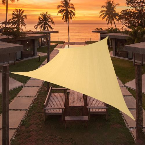 Artpuch 11'x11'Customize Sand Sun Shade Sail Commercial Standard UV Block 185 GSM, Water and Air Permeable, Heavy Duty Artpuch 11'x11'Customize Sand Sun Shade Sail Commercial Standard UV Block 185 GSM, Water and Air Permeable, Heavy Duty